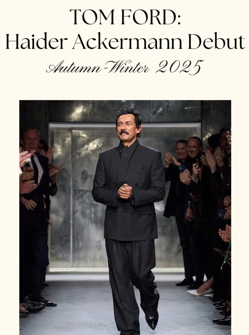 Haider Ackermann’s Debut at Tom Ford: A New Chapter in Luxury Fashion