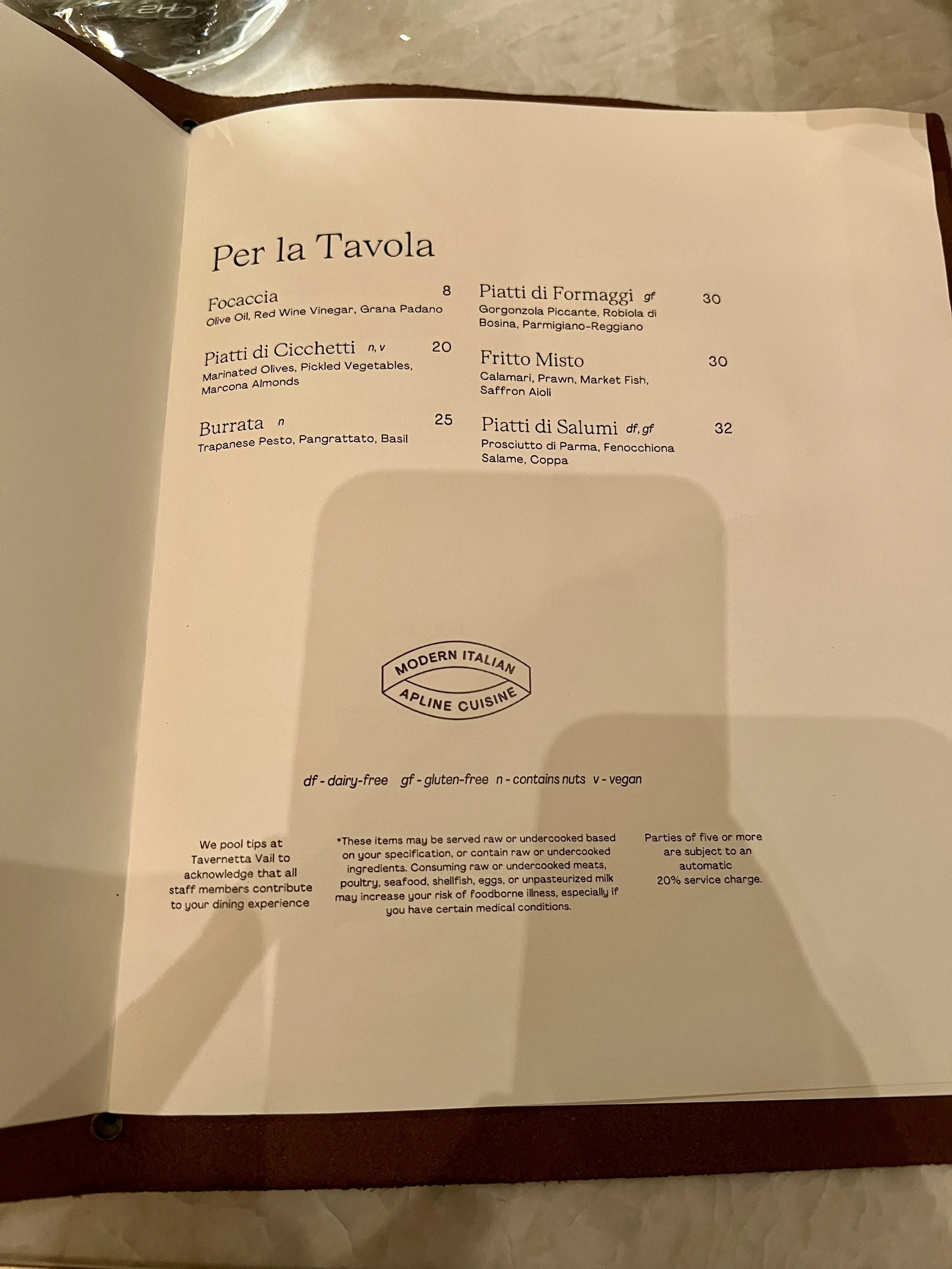 Four Seasons Vail, Tavernetta