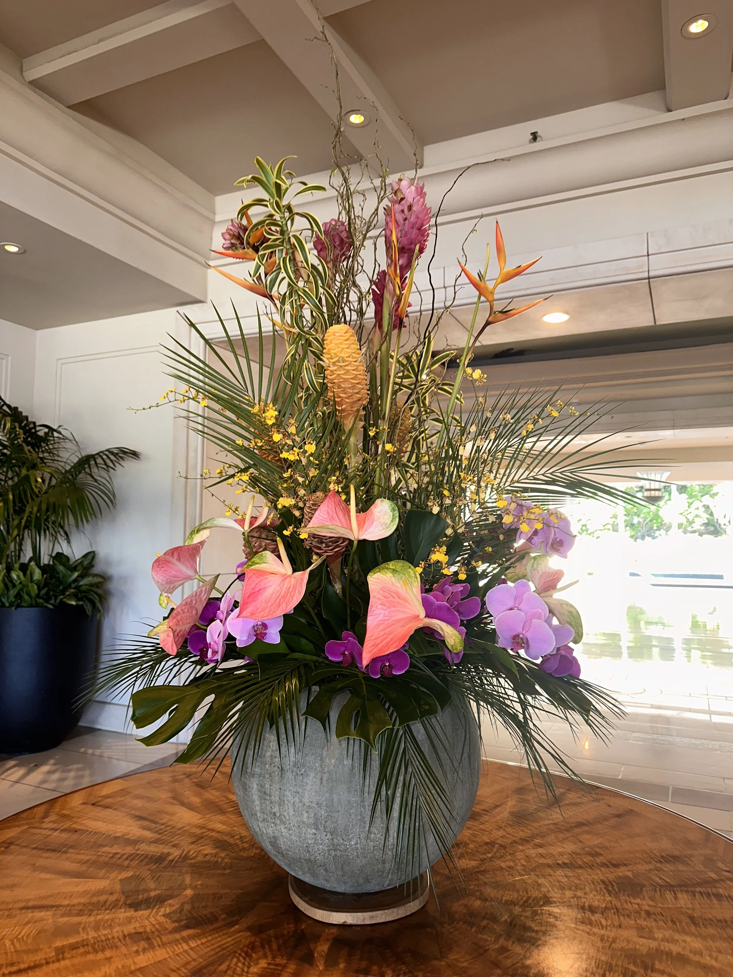 Four Seasons Maui — lobby flowers and grounds