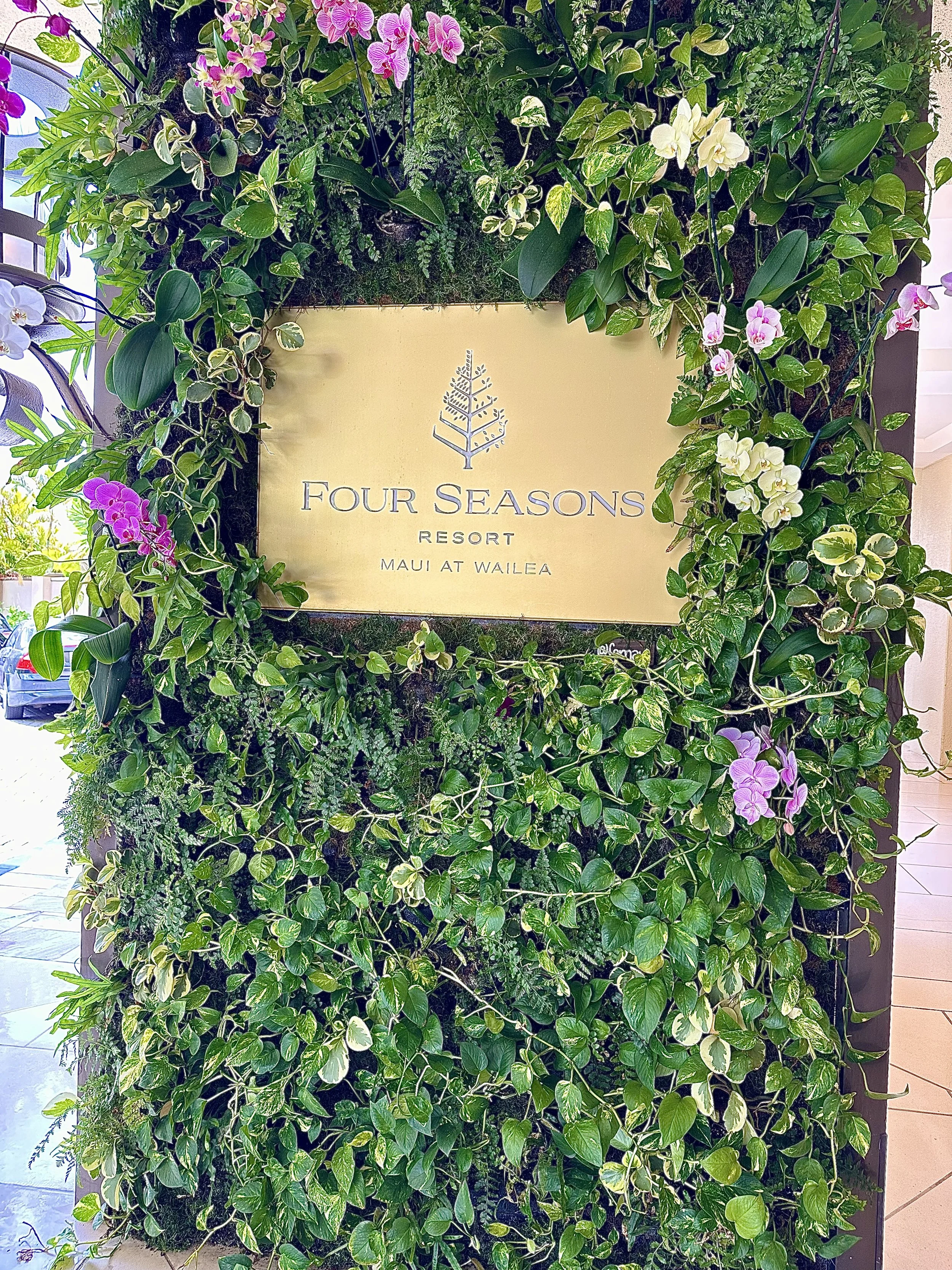 Four Seasons Maui — lobby flowers and grounds