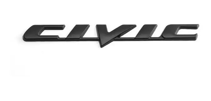 Emblema Negro Palabra Civic 17x2.5 cm und. - Car Zone Accesorios Honduras