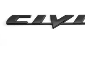 Emblema Negro Palabra Civic 17x2.5 cm und. - Car Zone Accesorios Honduras