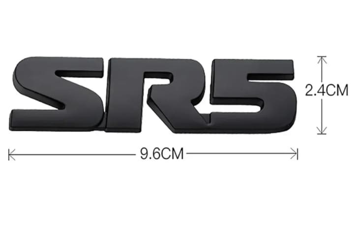 Emblema Negro Palabra SR5 und. - Car Zone Accesorios Honduras