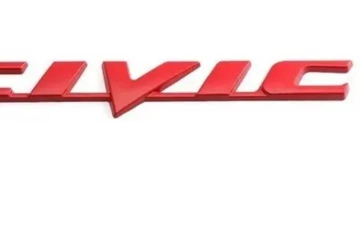 Emblema Rojo Palabra Civic 17x2.5 cm und. - Car Zone Accesorios Honduras