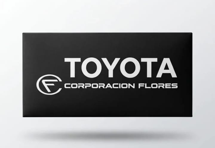 Placas PVC Negra Logo Toyota Leyenda CF Par. - Car Zone Accesorios Honduras