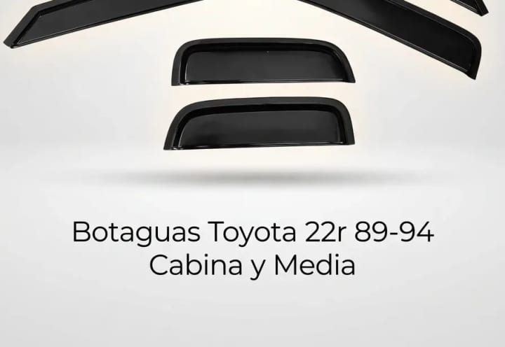 Botaguas Toyota 22r 89-94 Cabina y media negra. - Car Zone Accesorios Honduras