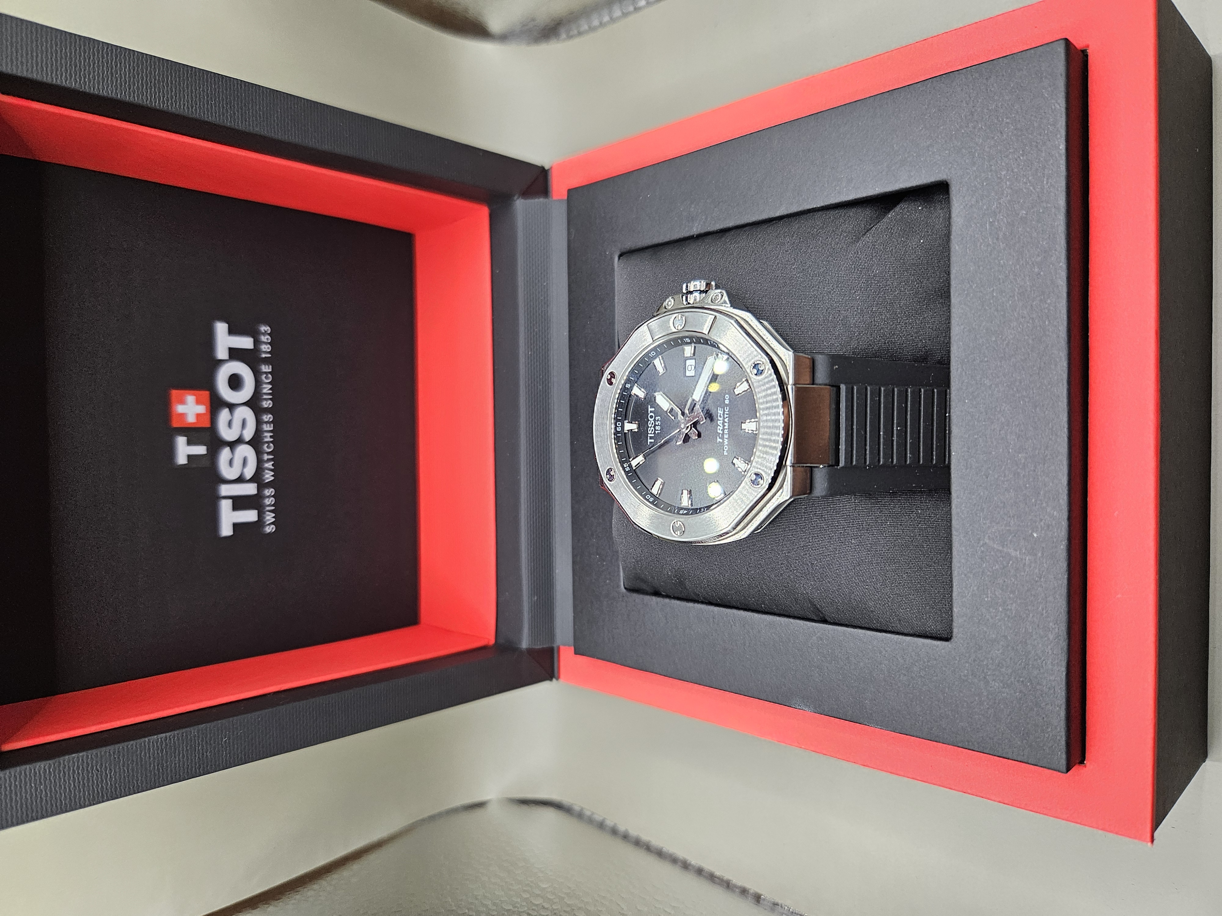 Tissot T-Race Powermatic 80 Automatic Watch – Black Dial Sport Luxury Timepiece