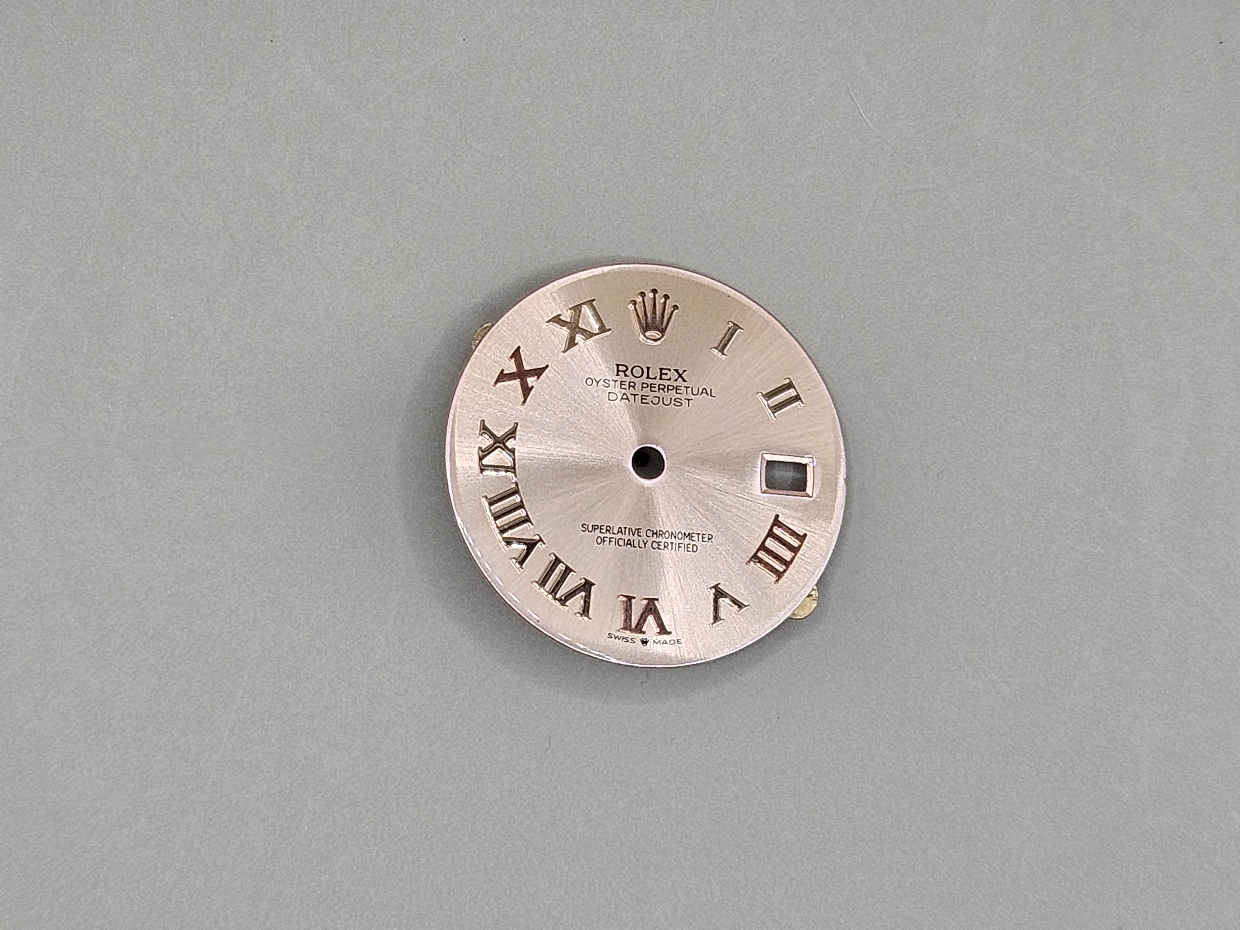 Vintage Style Rolex Datejust Watch Dial – Rose Gold Roman Numeral Replacement Face