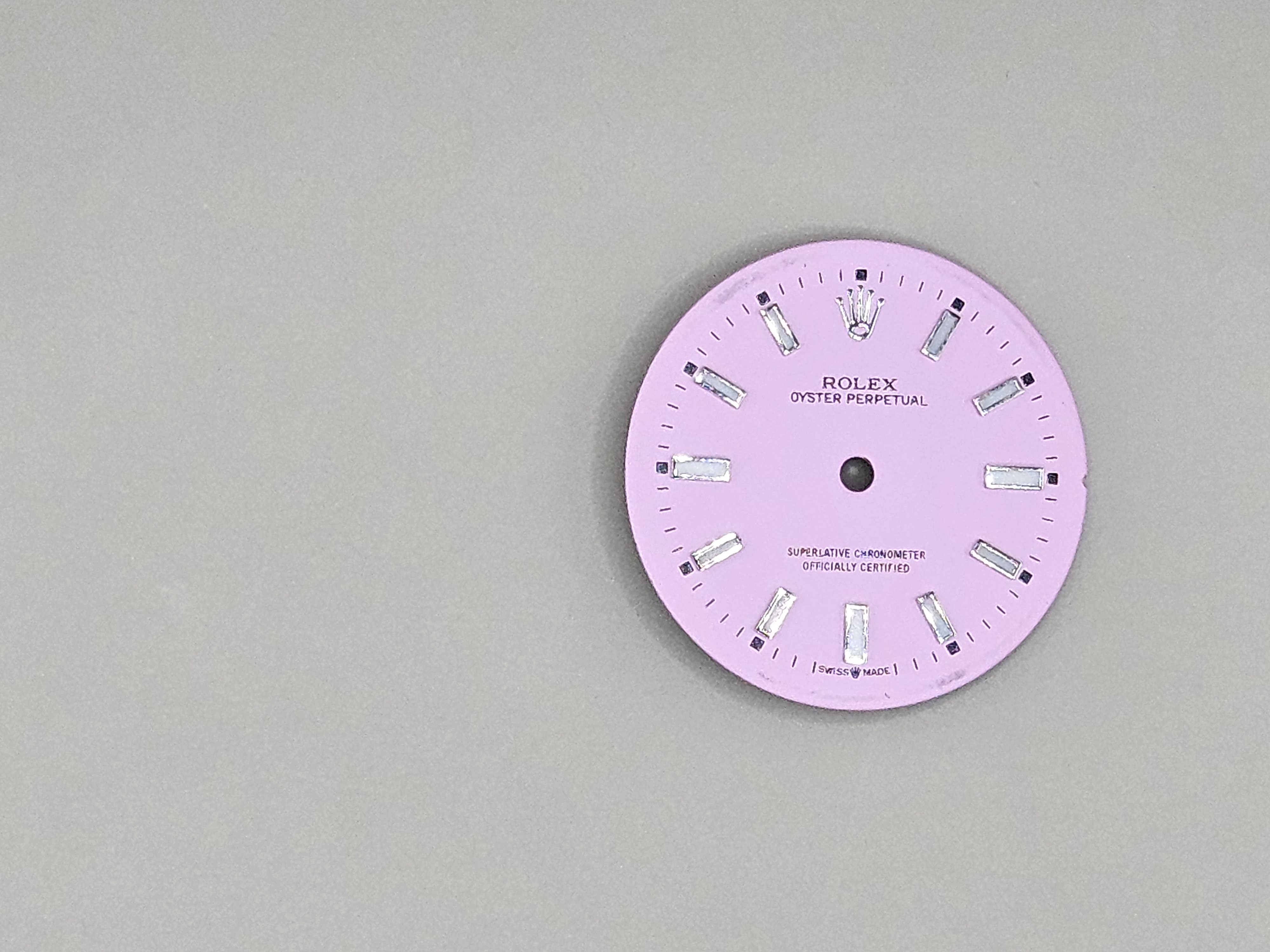 Pink Oyster Perpetual Style Watch Dial – Custom Replacement Dial