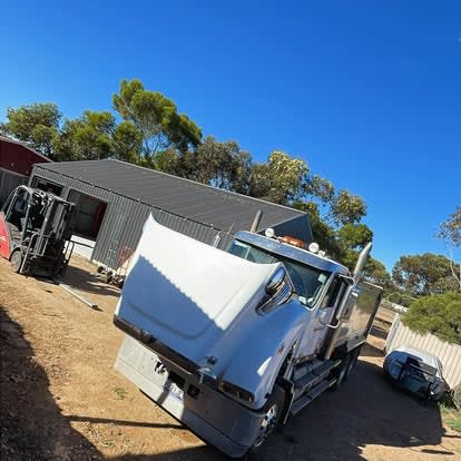 Truck receiving on-site diesel service in South Australia