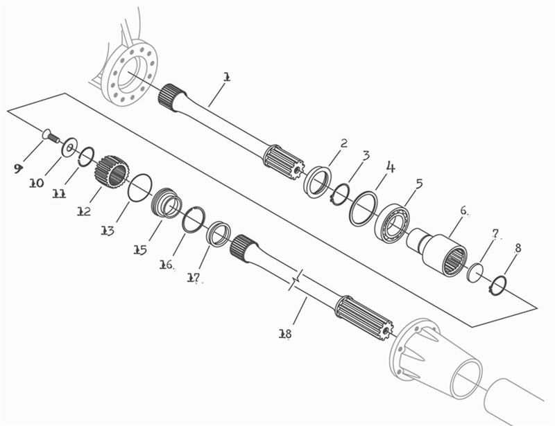 Swivel Spline Drive Line