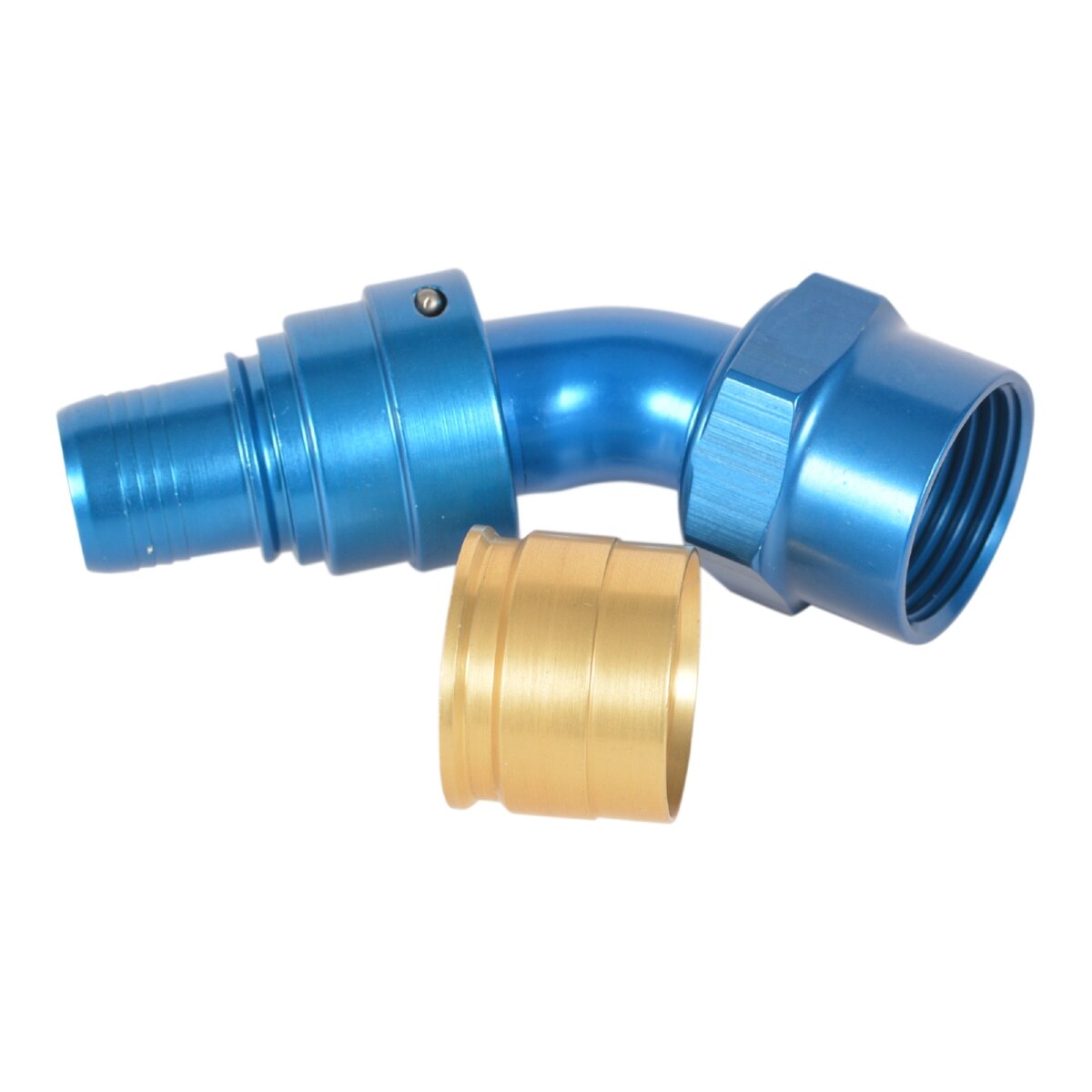 ProGold AC Crimp Fitting - 45° JIC Female, Double Swivel