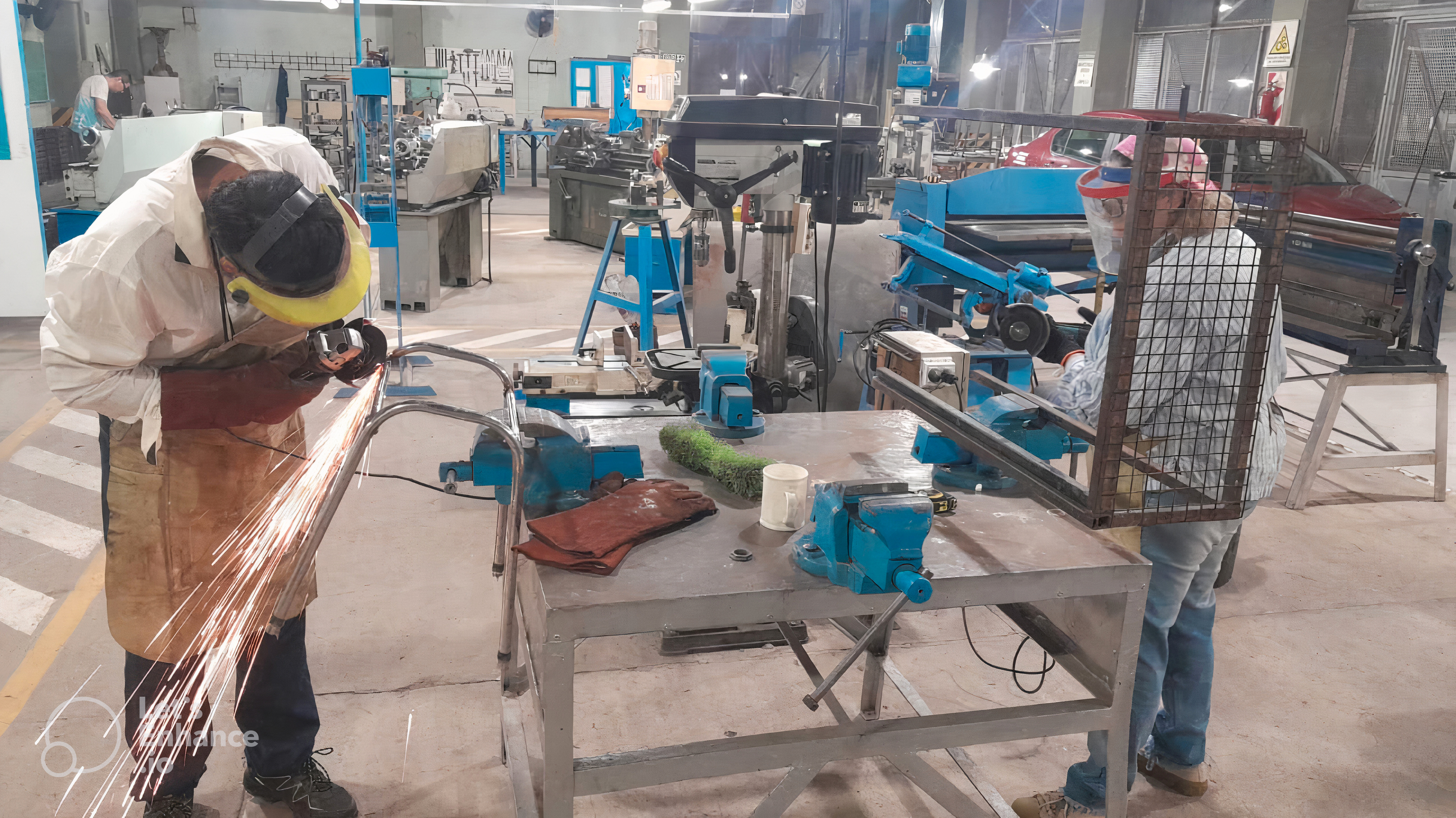 Estudiantes soldadura