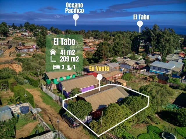 Casa con patio en venta en El Tabo, 3 dormitorios, 40 m² — vista principal