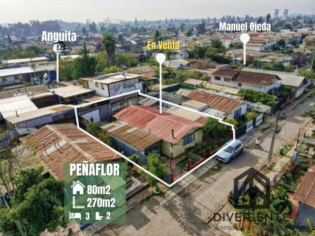 Casa con jardin en venta en Peñaflor, 3 dormitorios, 100 m² — vista principal