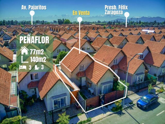 Casa con patio en venta en Peñaflor, 3 dormitorios, 77 m² — vista principal