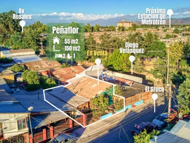 Casa con terraza en venta en Peñaflor, 2 dormitorios, 55 m² — vista principal