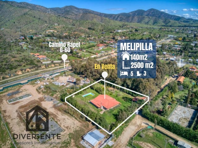 Casa con patio Gigante en arriendo en Melipilla - En Parcela — vista principal