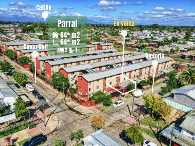 Departamento barata en Parral, 2 dormitorios, 64 m² — vista principal