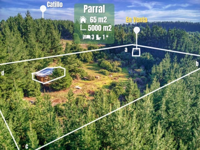 Parcela con piscina en venta en Parral, 3 dormitorios, 5000 m² — vista principal