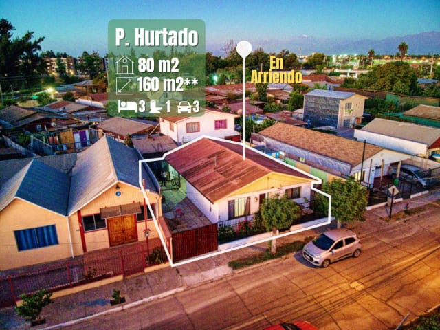 Casa en arriendo en Padre Hurtado - Excelente Barrio, 3 dormitorios, 80 m² — vista principal