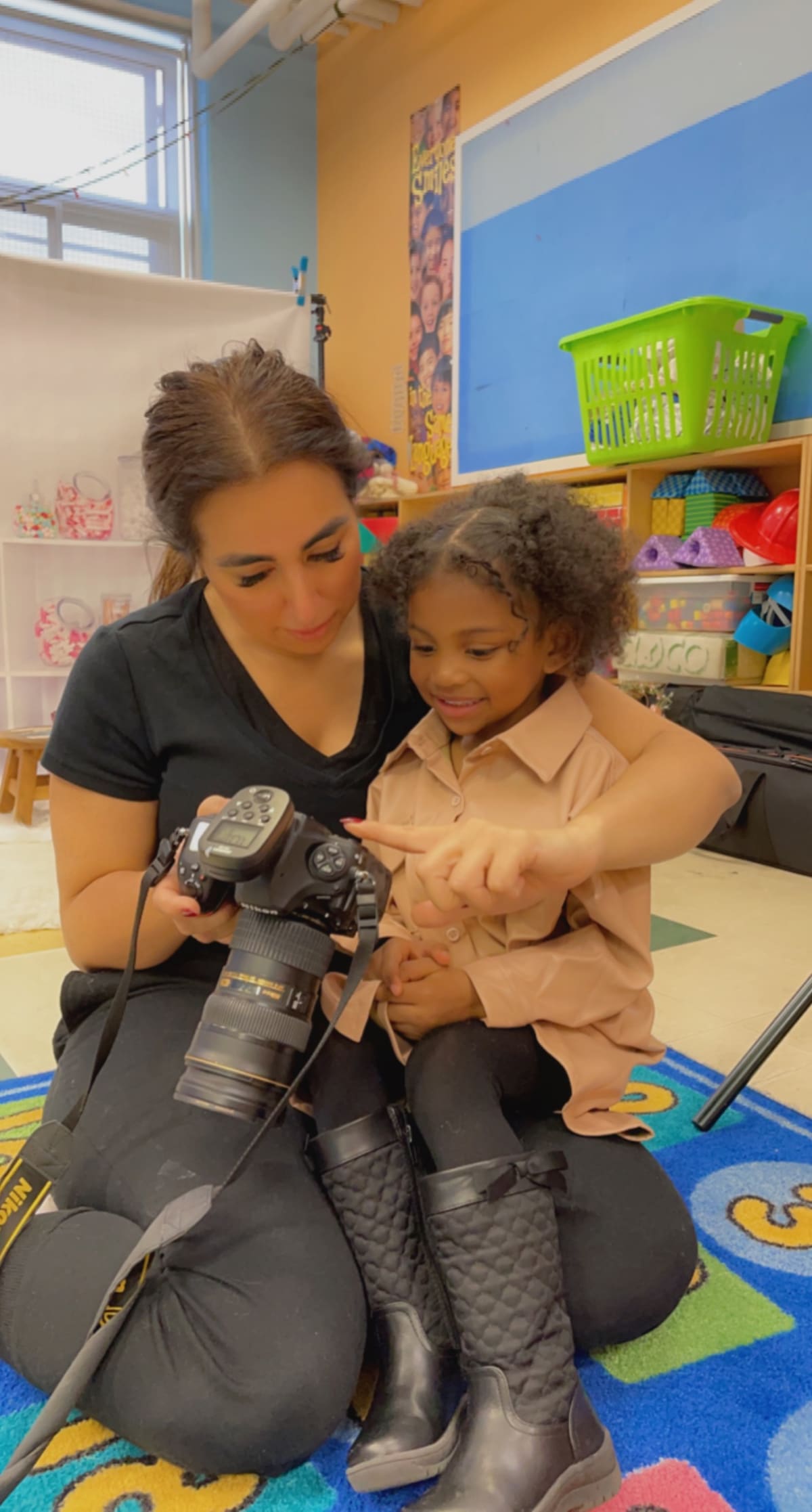 Happy client with Dana Sefati at Armane Photography Montreal studio