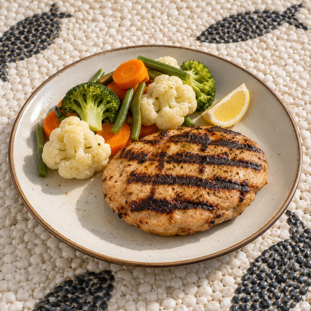 Grilled chicken patty