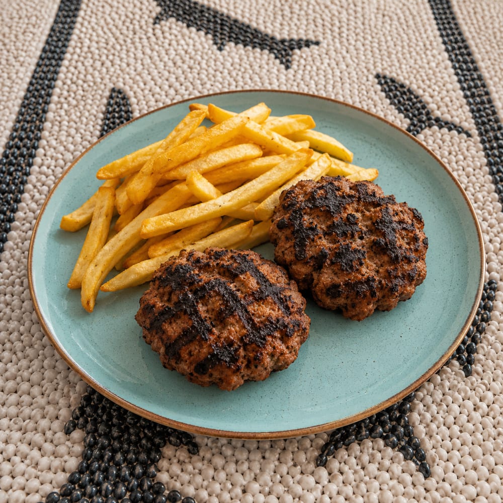 Grilled beef patties