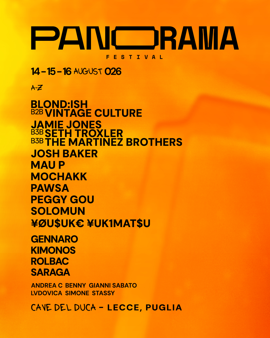 Panorama Festival Reveals Daily Timetables as It Enters Final Ticket Phase Ahead of August Return to Puglia