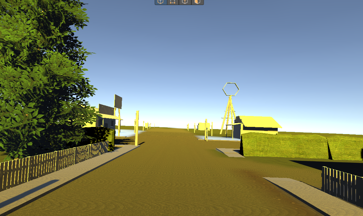 Town blockout — street view