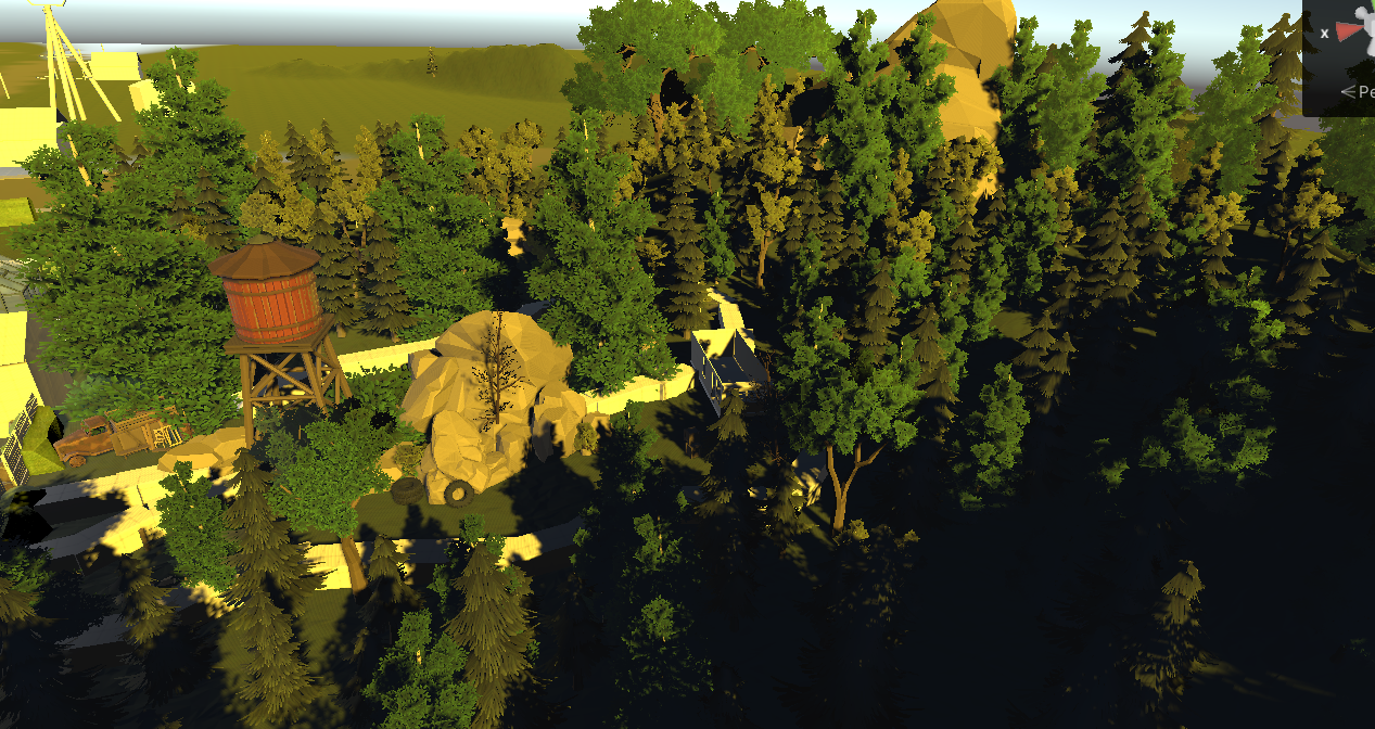 Forest area — overhead overview