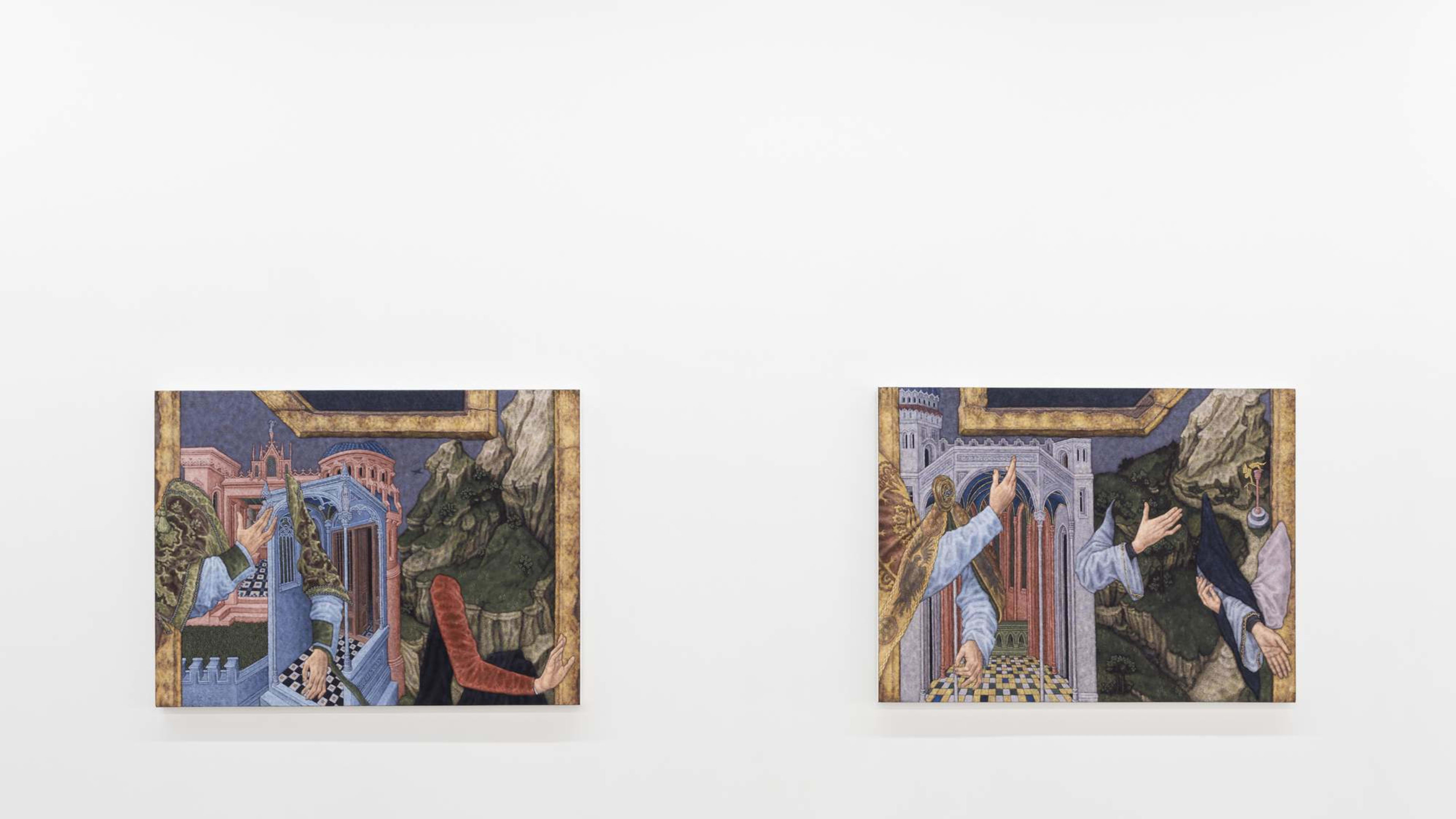 Annunciation with architecture and landscape I