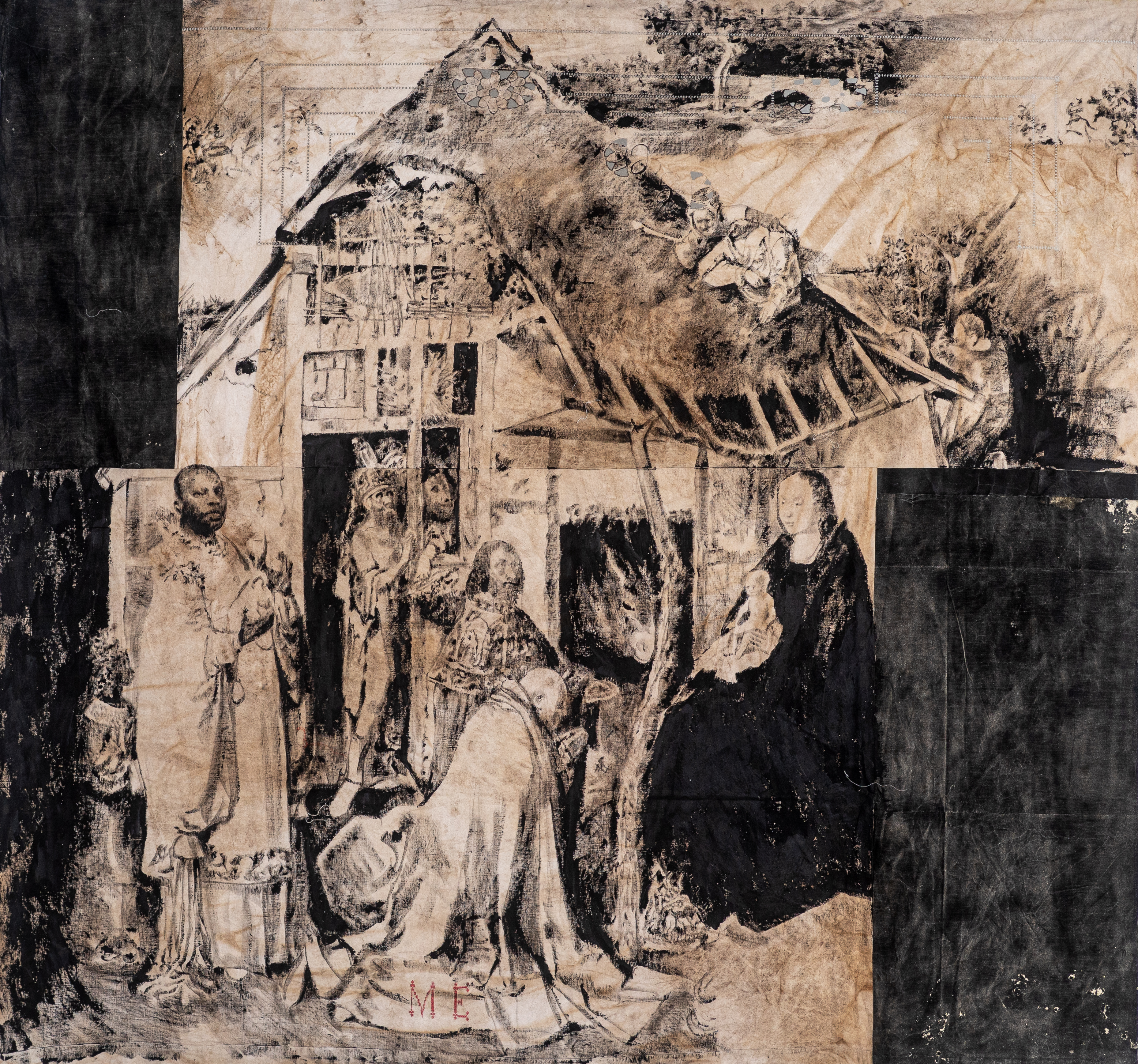 L’ Adoration des Mages (after Hieronymus Bosch), Modèle Noir Series