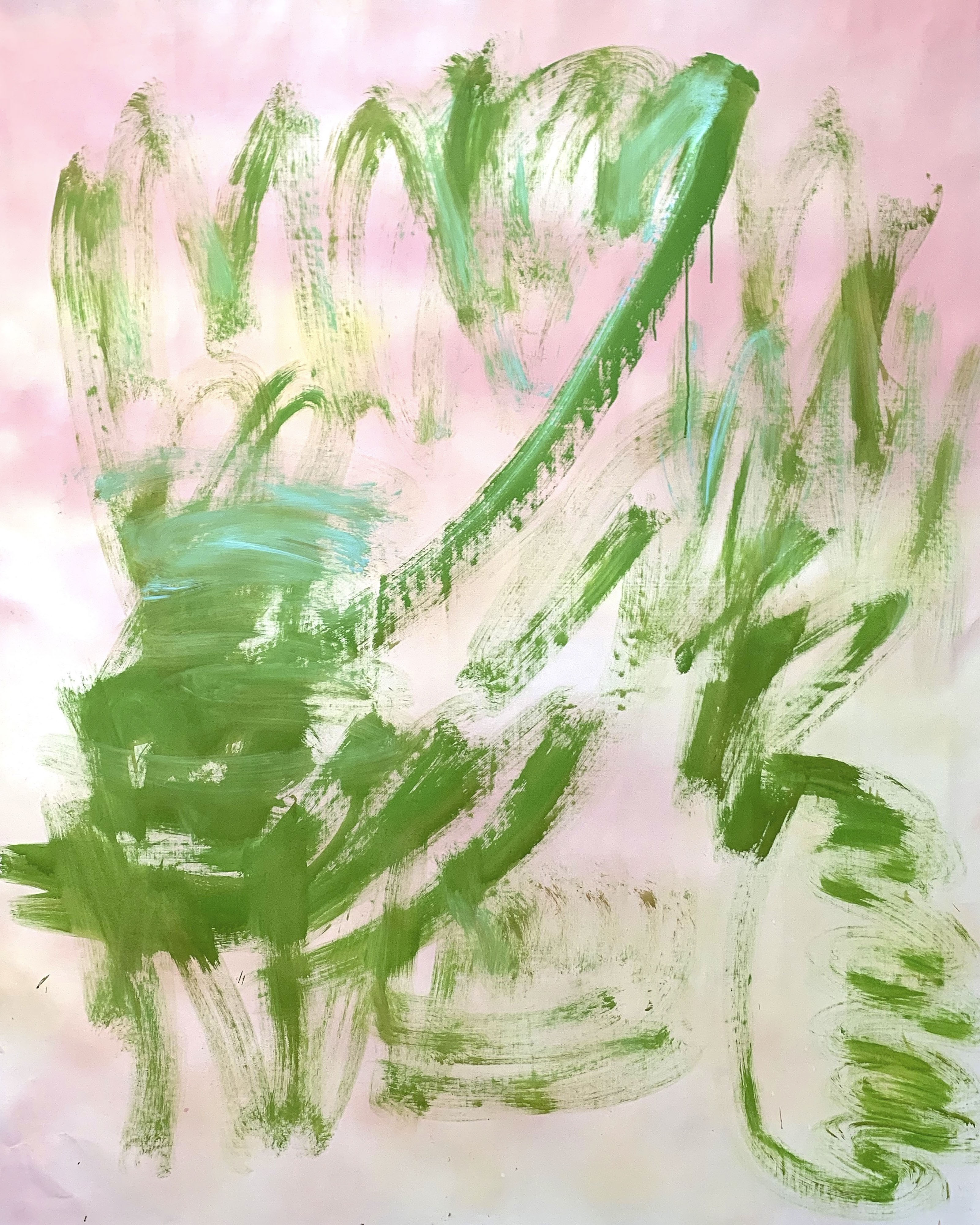 Untitled (Green on Pink)