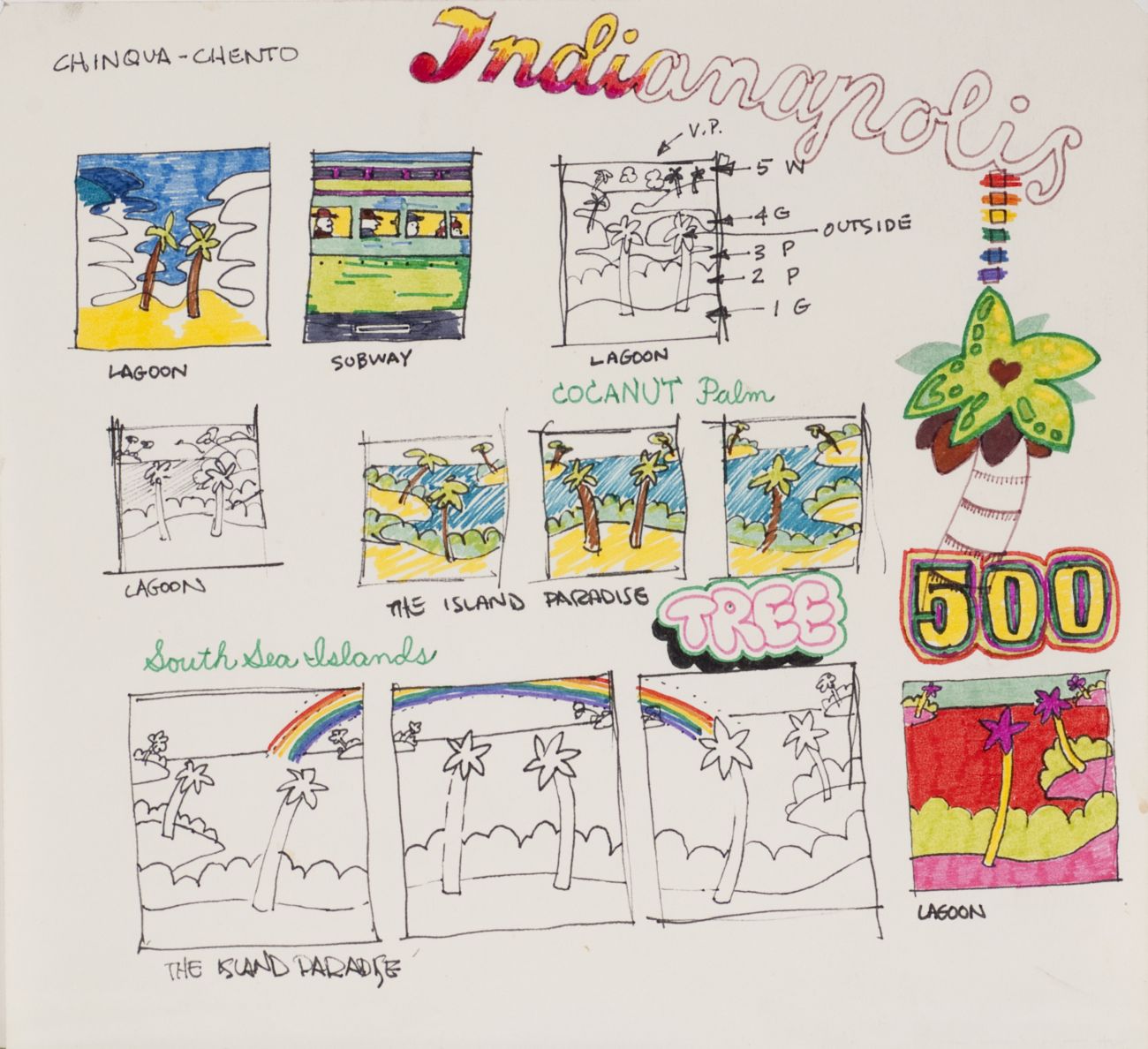 Untitled (Various Marker Sketches)
