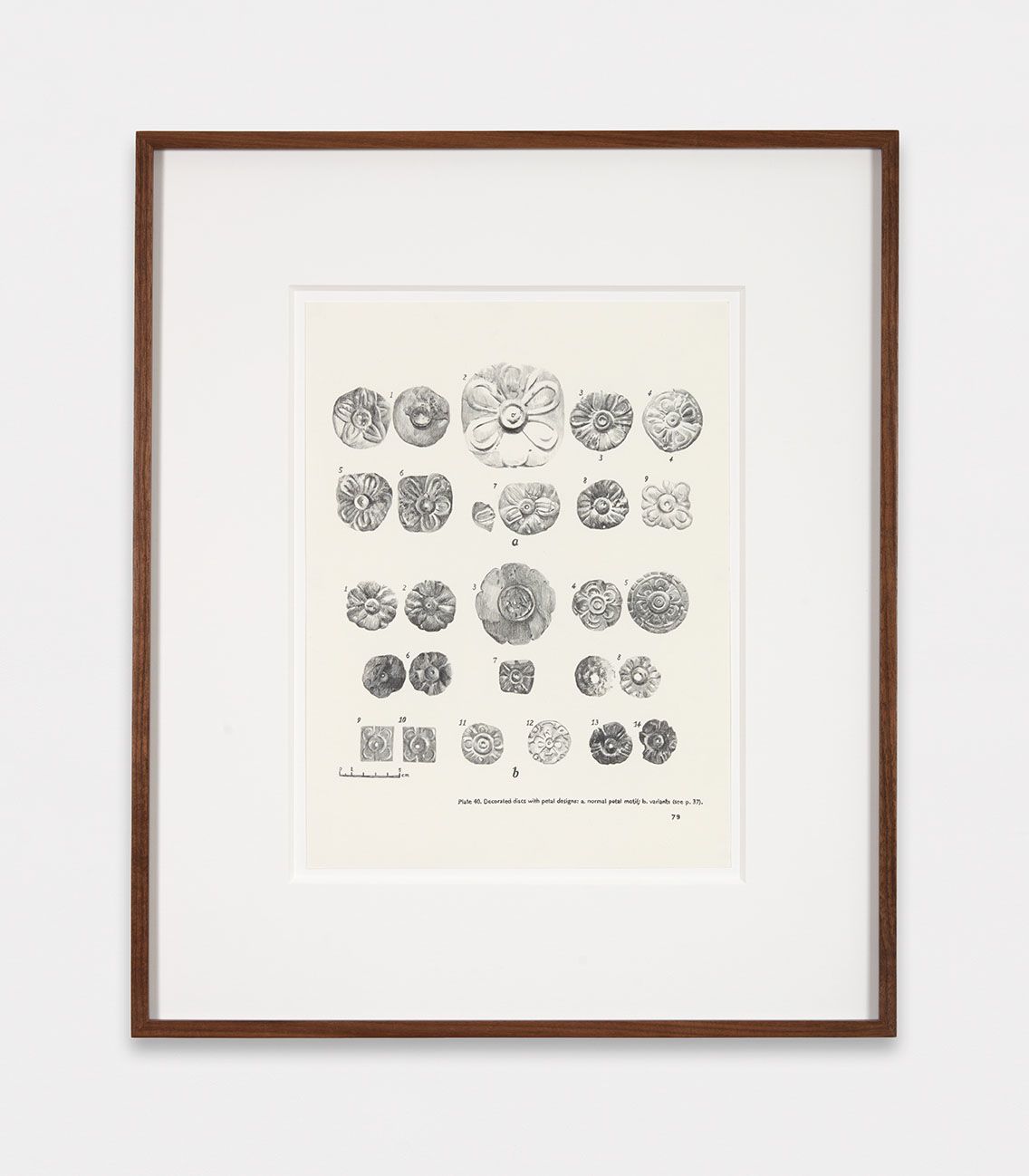 Plate 40. Decorated discs with petal designs: a. normal petal motif; b. variants (see p.37) (Proskou...