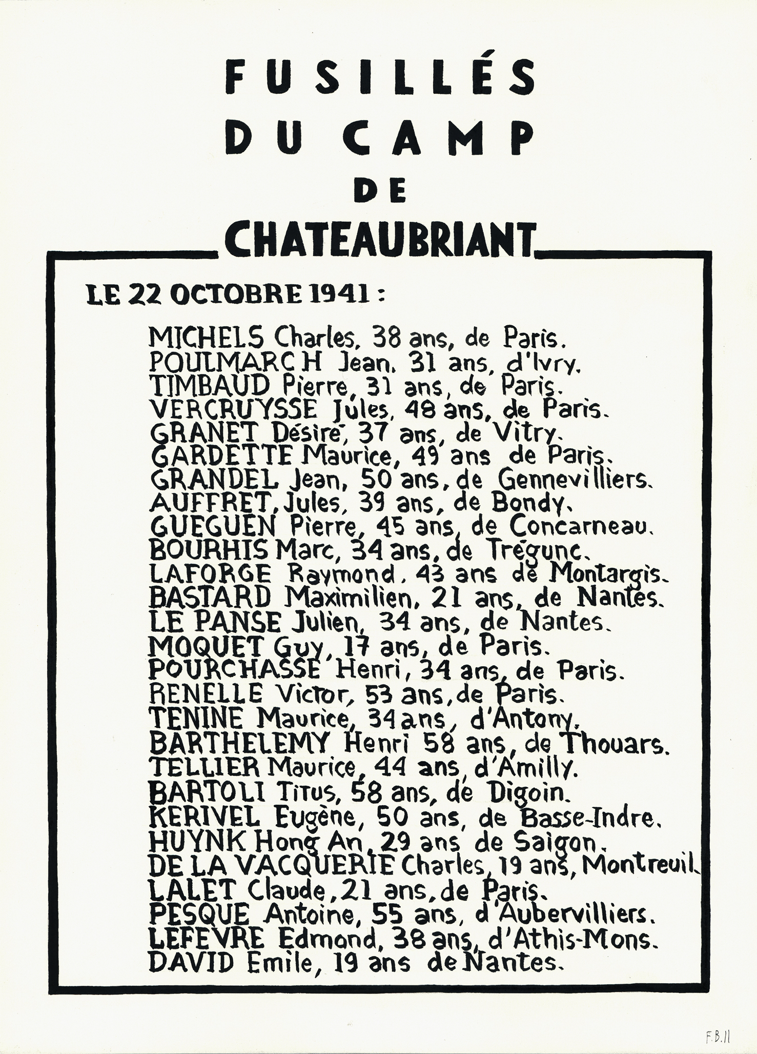 Les fusillés de Chateaubriant