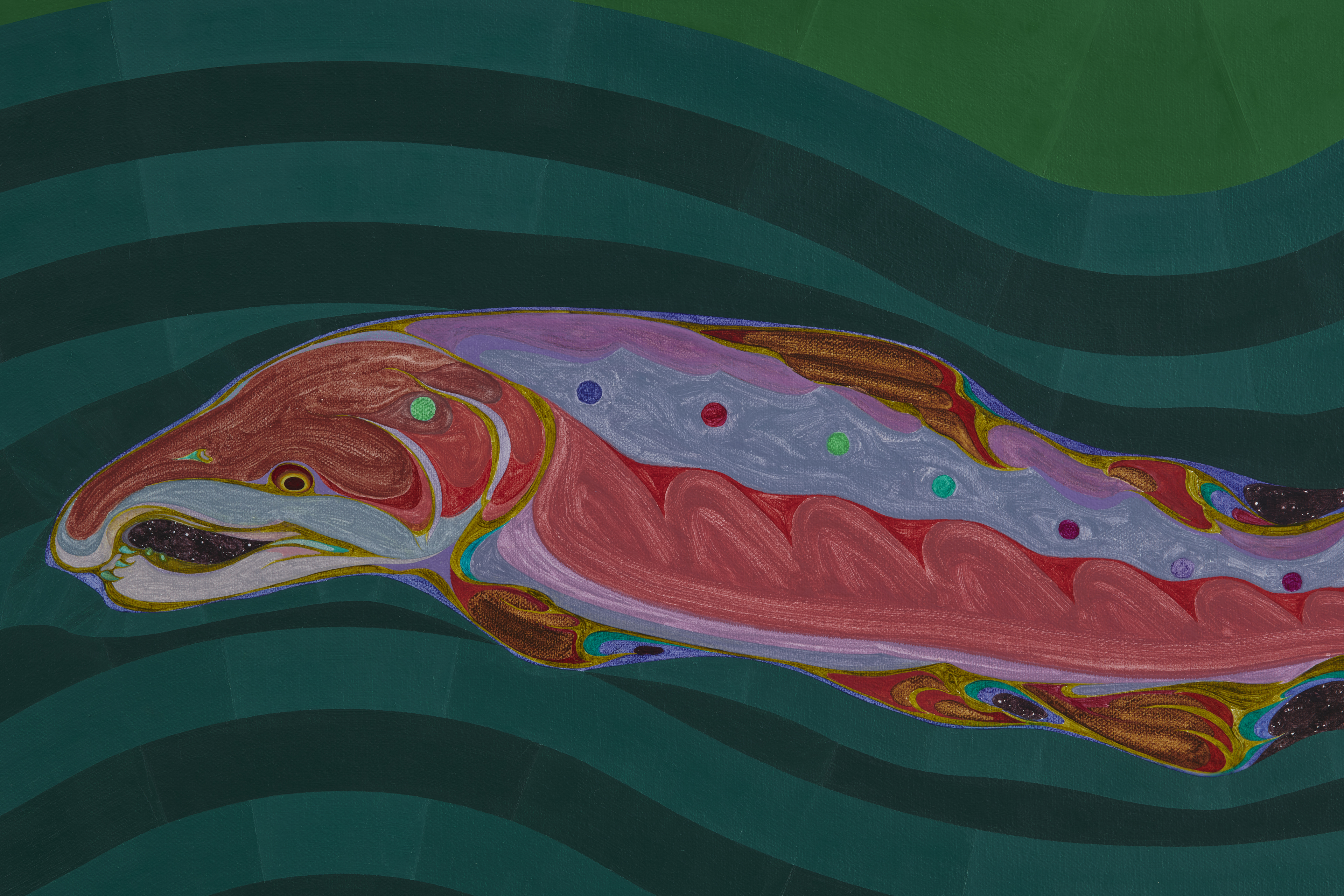 Beatiﬁed Salmon in Sheer Landscape