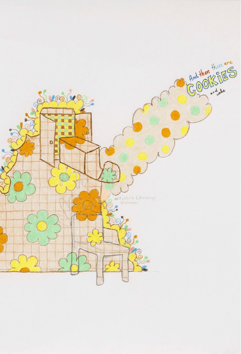 Cookies Bubbles and Blessing (design fo wall painting and wooden objects)