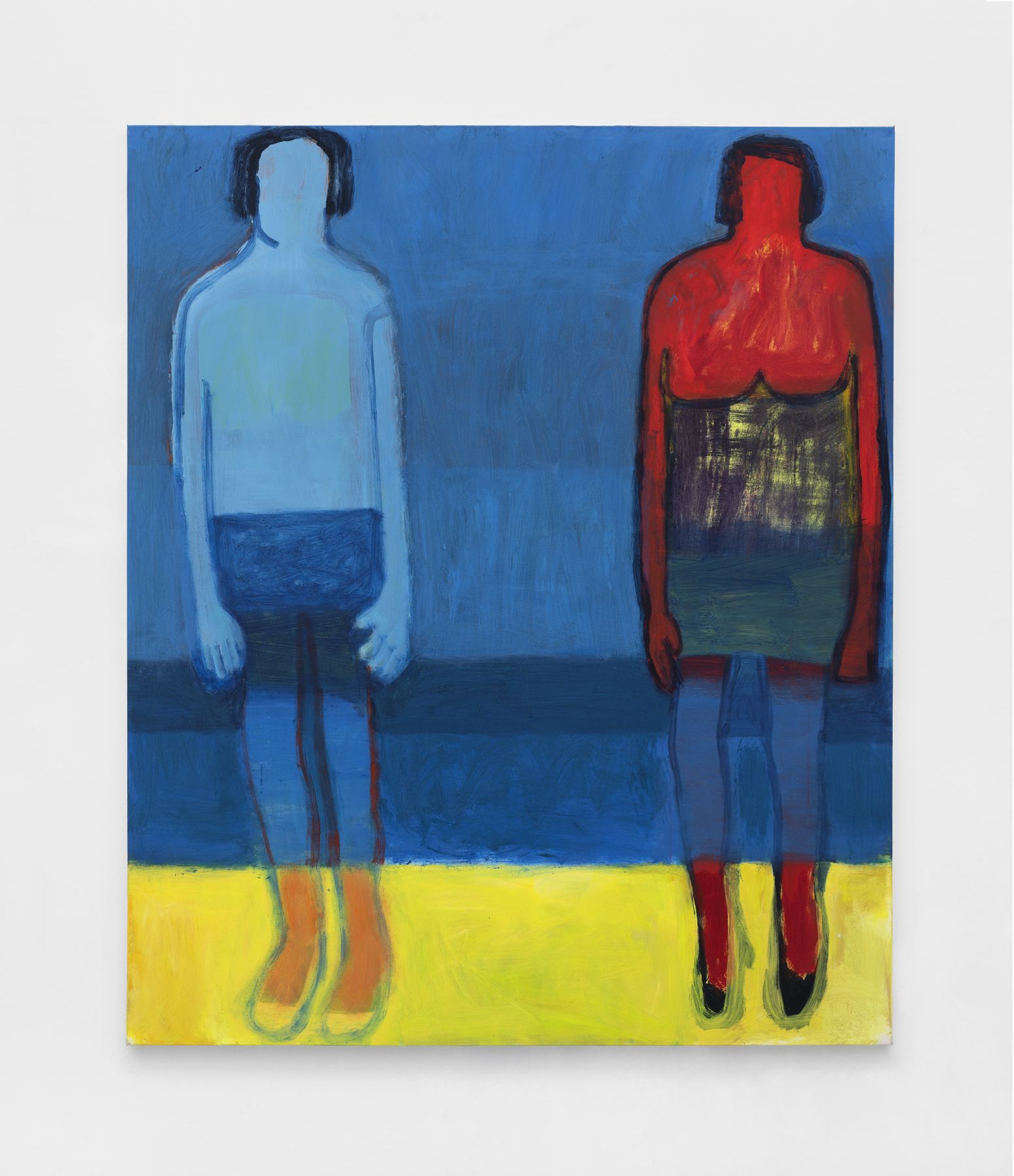 Swimmers on Yellow Sand