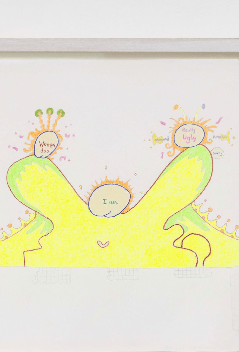 Whoopy doo I am ugly 2 (design for wall painting and mixed media)