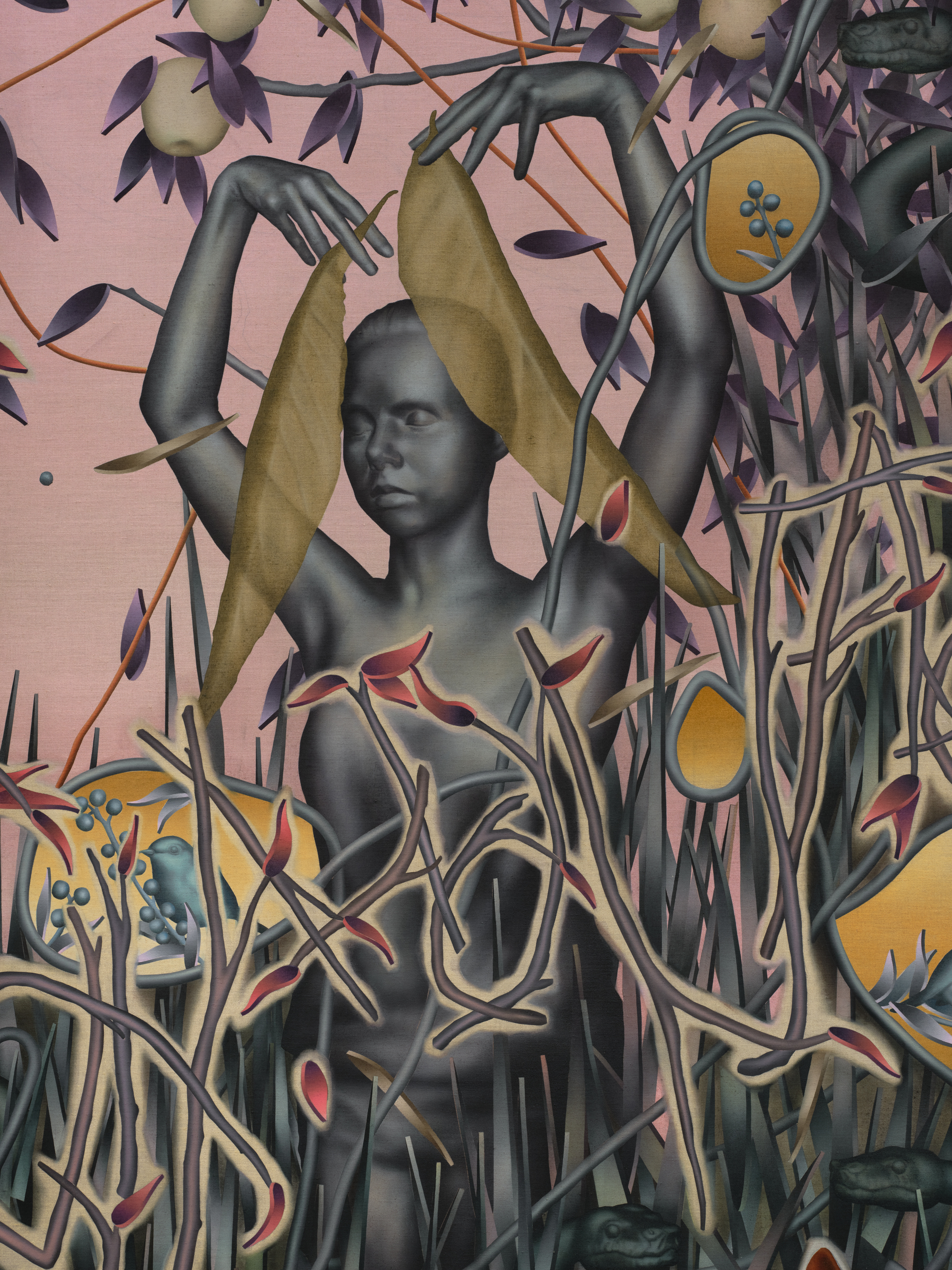 A person with a rabbit in a field