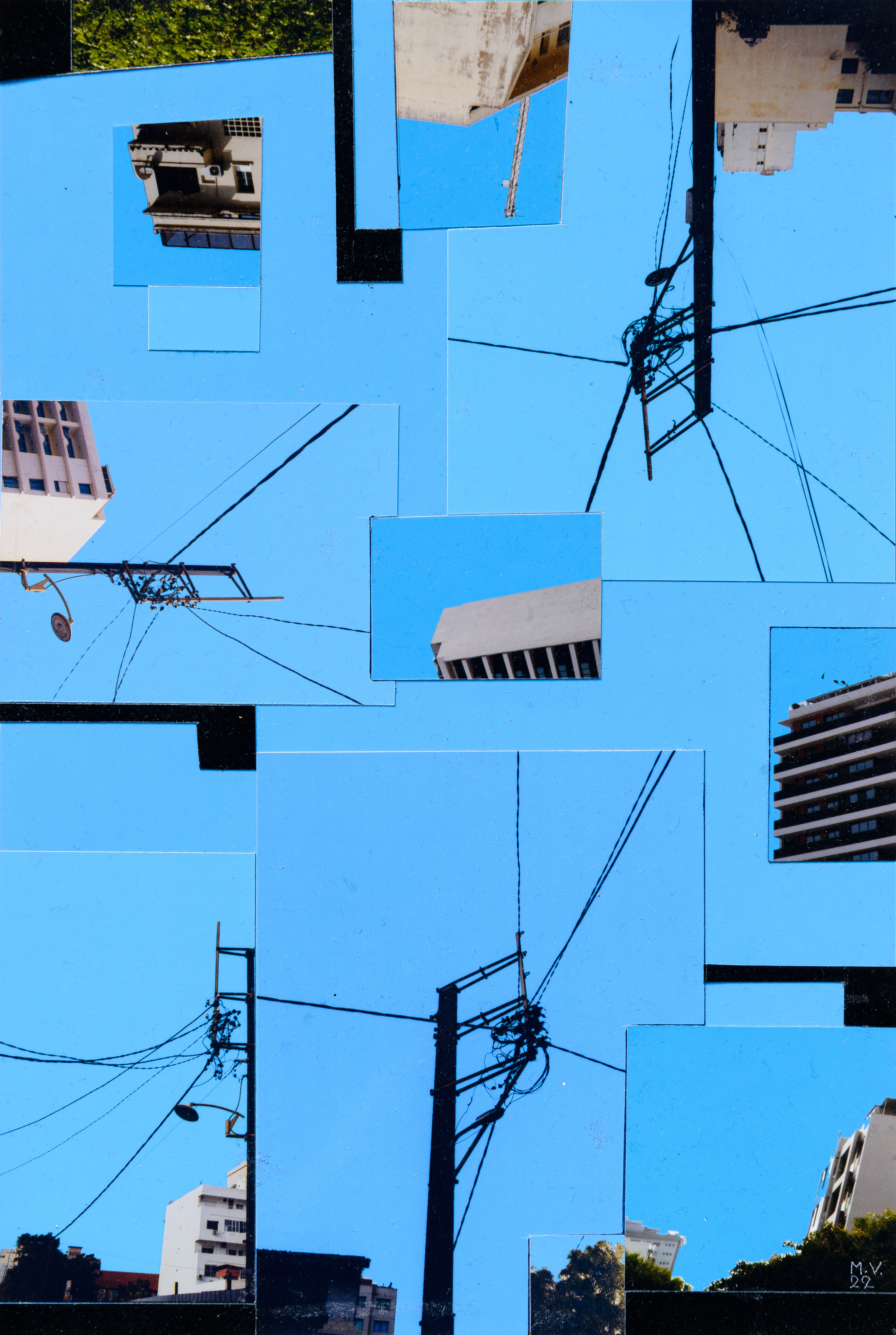 Composition, Etude pour Un grand ciel bleu #4