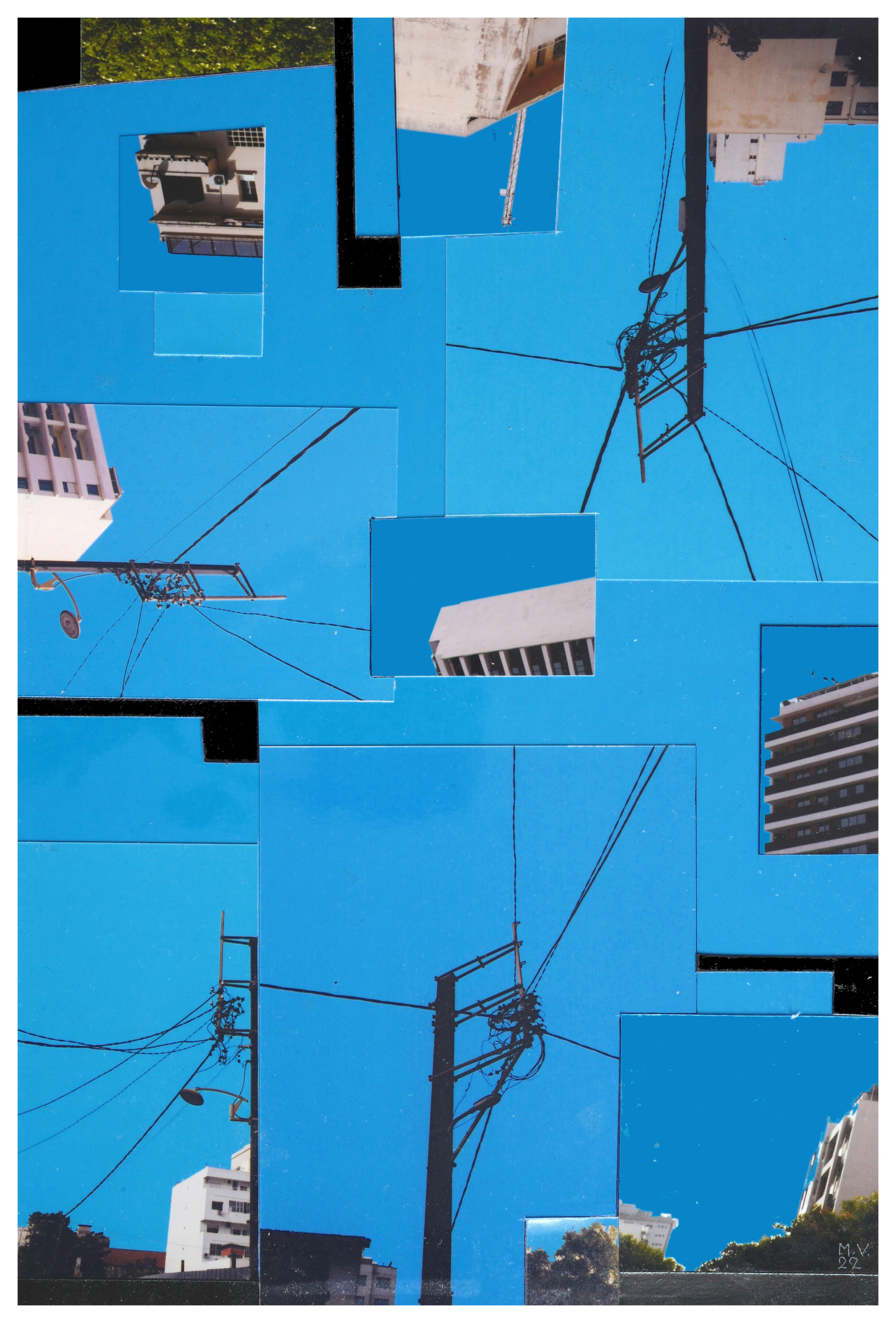 Composition, Etude pour Un grand ciel bleu #4