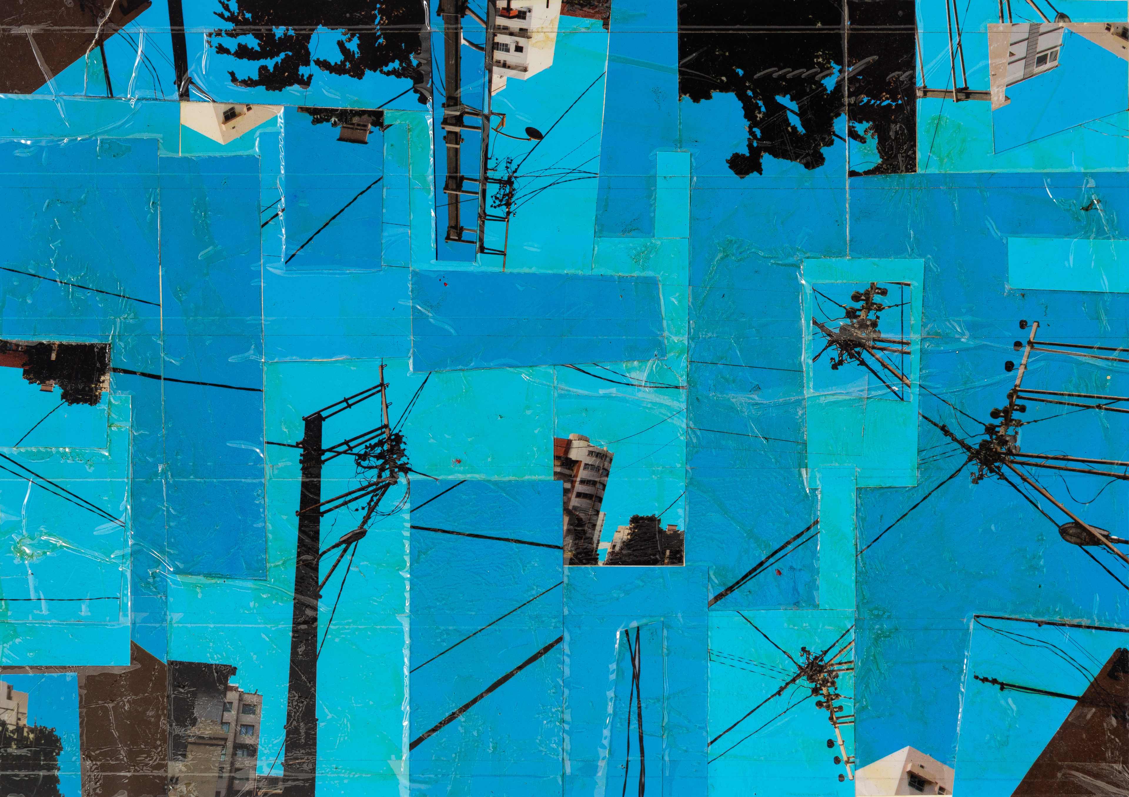 Composition, Etude pour Un grand ciel bleu #5
