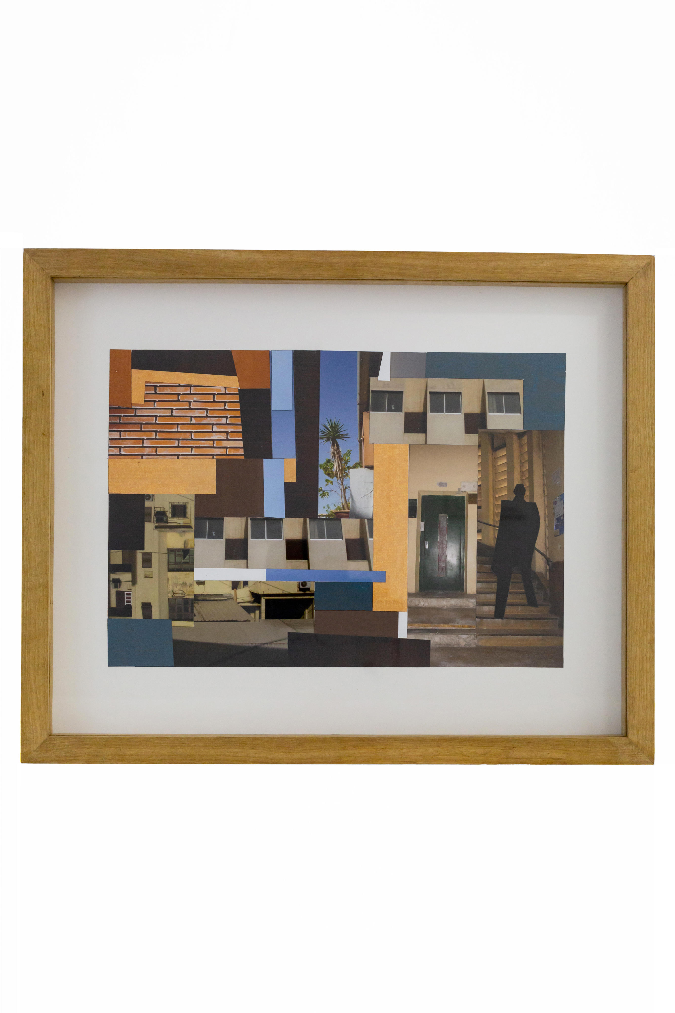 Composition, étude pour une peinture, Un homme du plateau, d'après Romare Bearden