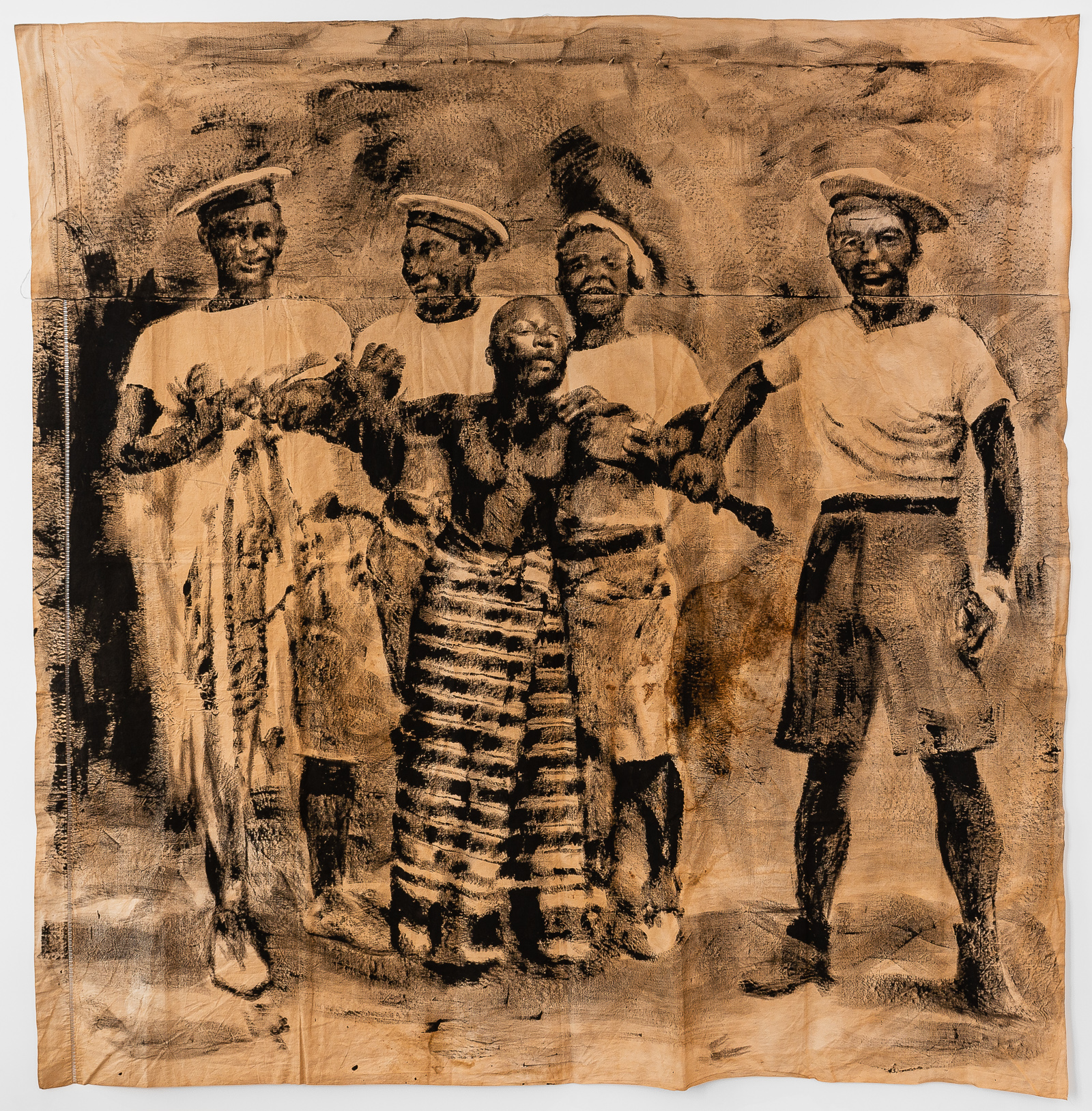 Une femme et des marins (Massaoua, Erythrée),
