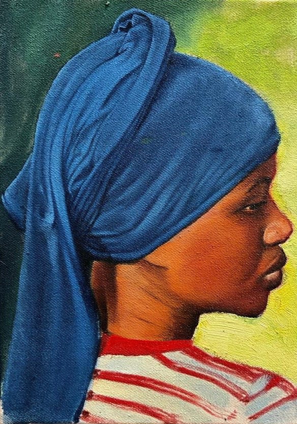 Jeune fille au foulard