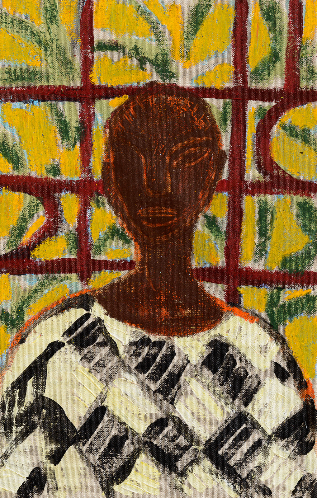 Portrait au jardin jaune