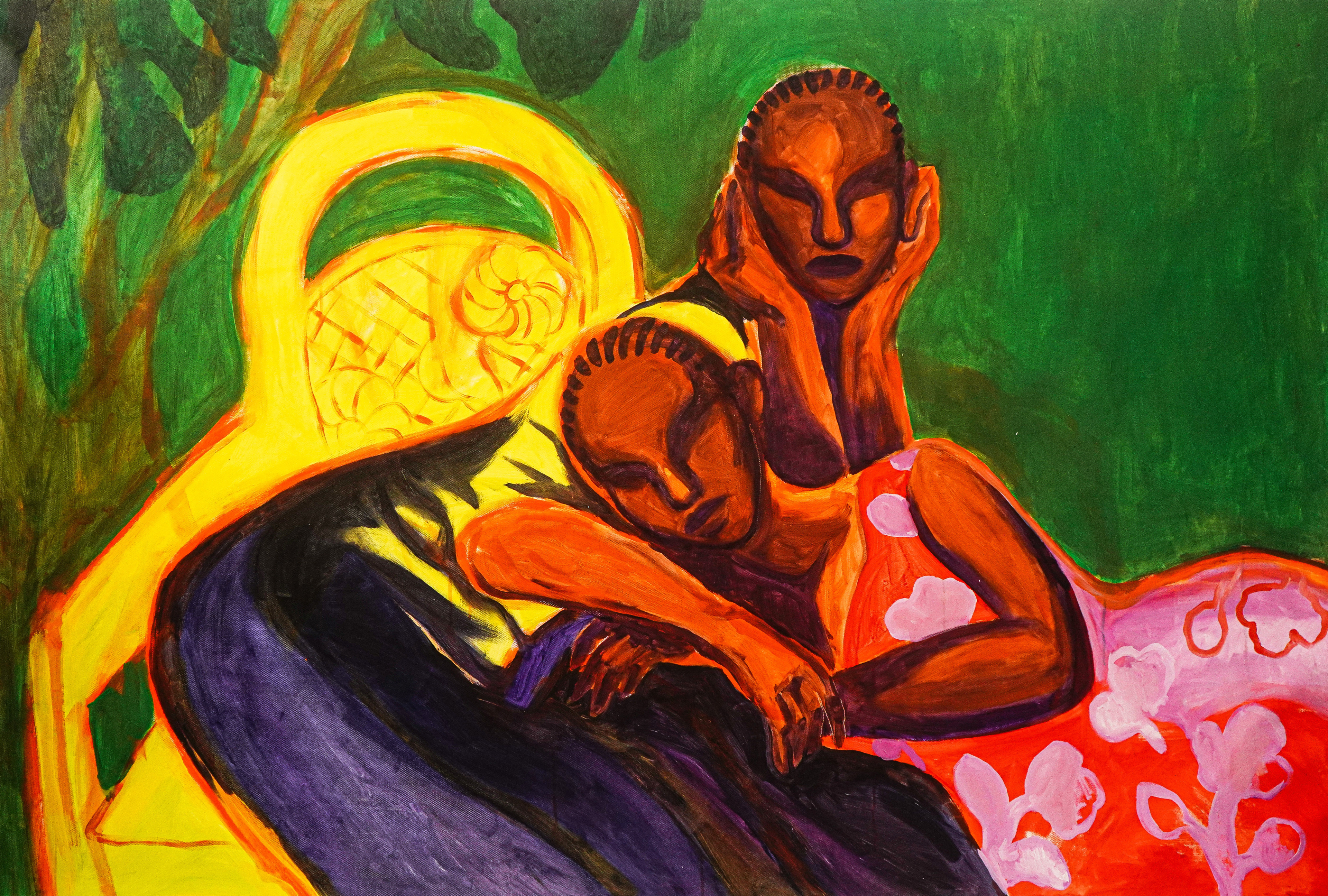 Réunies, (soeurs et chaise jaune)